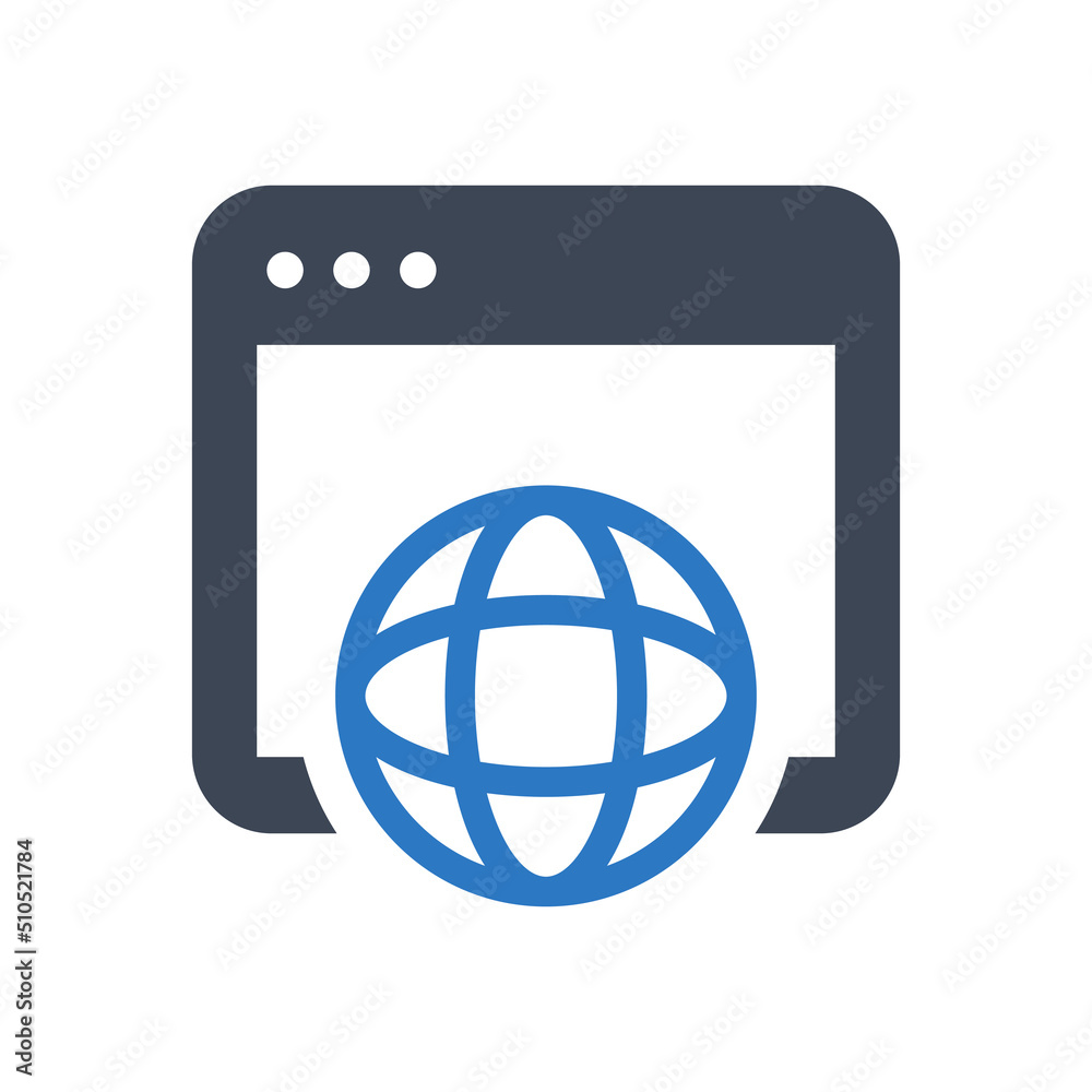 Web page icon vector graphic illustration Web page icon vector graphic illustration
