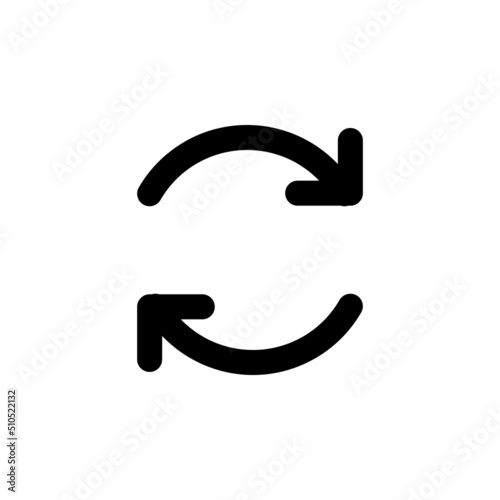 Two round arrow, simple web or mobile interface vector icon