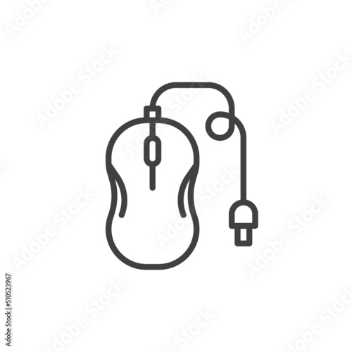 Computer mouse line icon