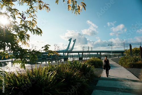 Beautiful morning around Whangarei port in Whangarei, Northland, New Zealand. photo