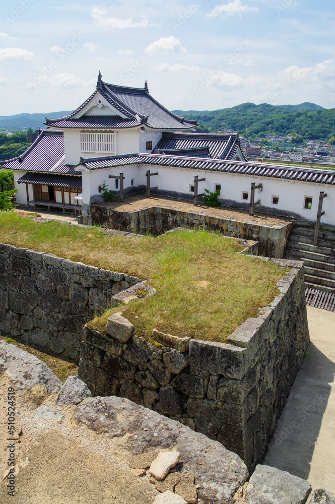 津山城の城跡から見る津山の市街地 津山城の城跡から見る津山の市街地