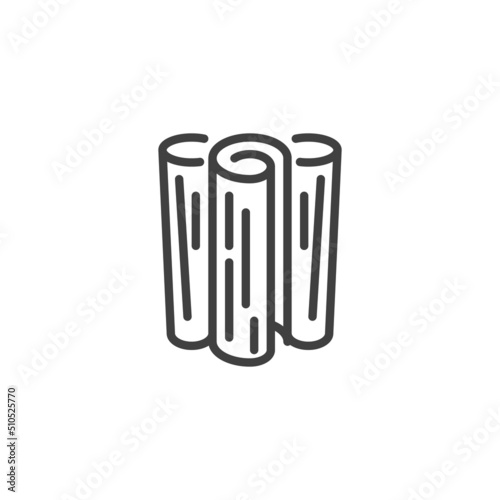 Cinnamon stick line icon