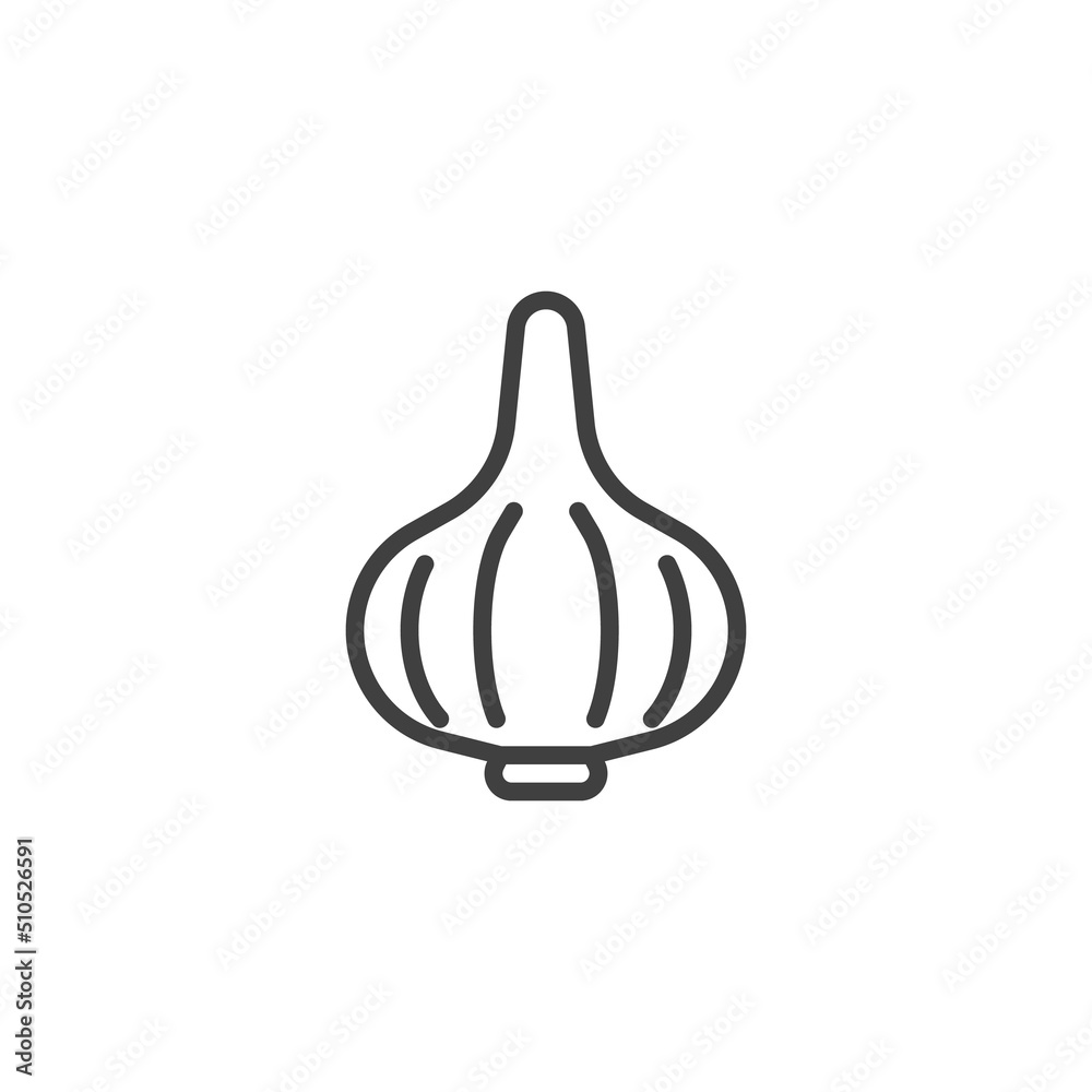 Garlic line icon