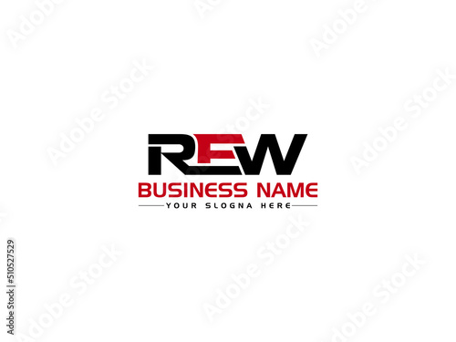 Minimalist REW Logo Icon, Creative RE Logo Letter Vector Image Design For Your Modern Business photo