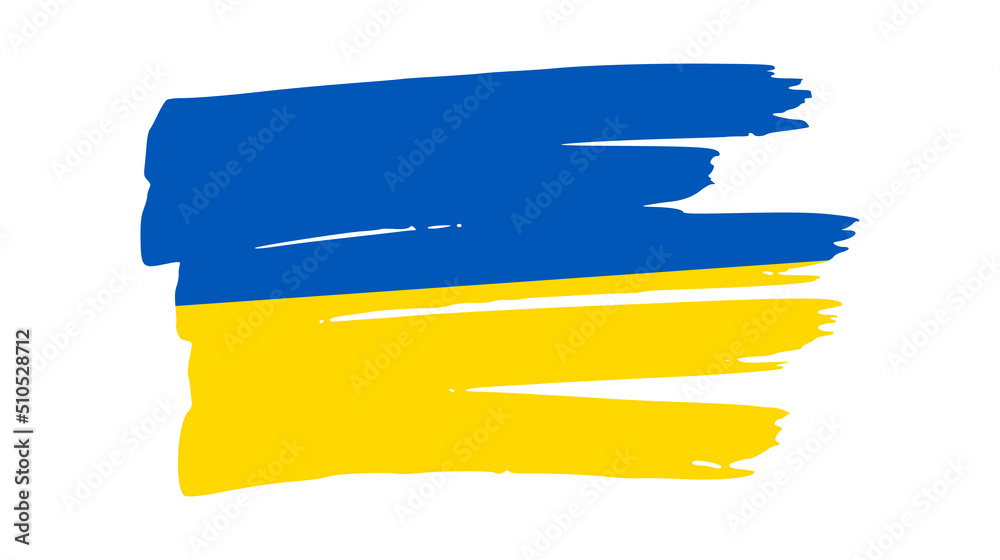 Obraz premium Ukrainian national flag in grunge style