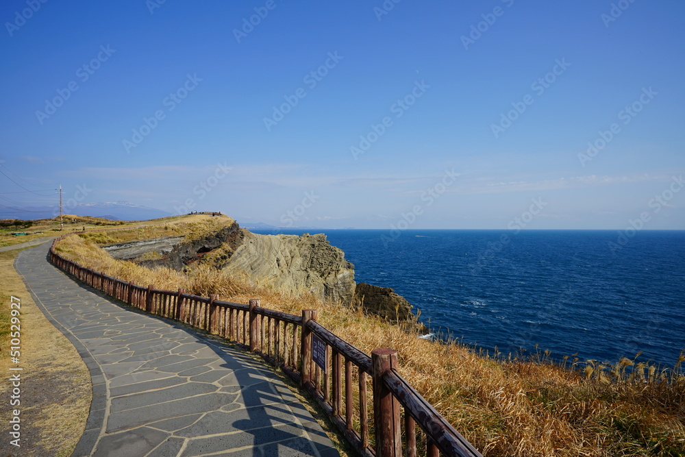 seaside cliff walkway