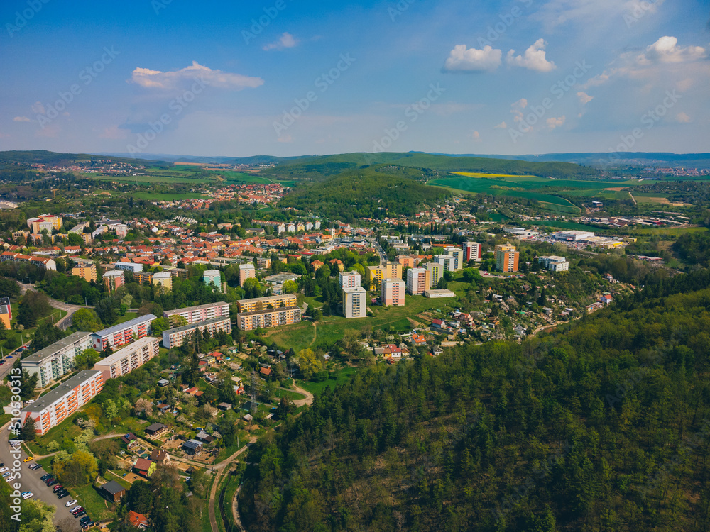 Das Ruhetal in Brünn, Tschechische Republik, von oben