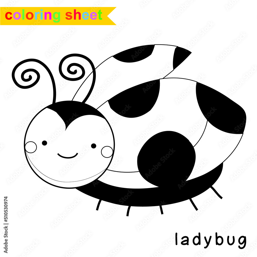 Fototapeta premium Coloring sheet for children. Educational printable about animals. Vector illustrations.