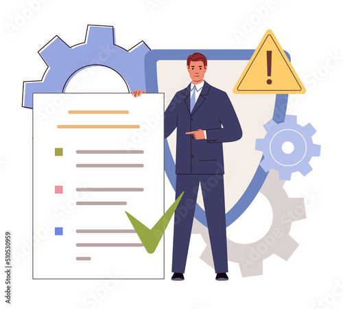 Network security, data protection, information privacy. Vector characters flat cartoon illustration.

