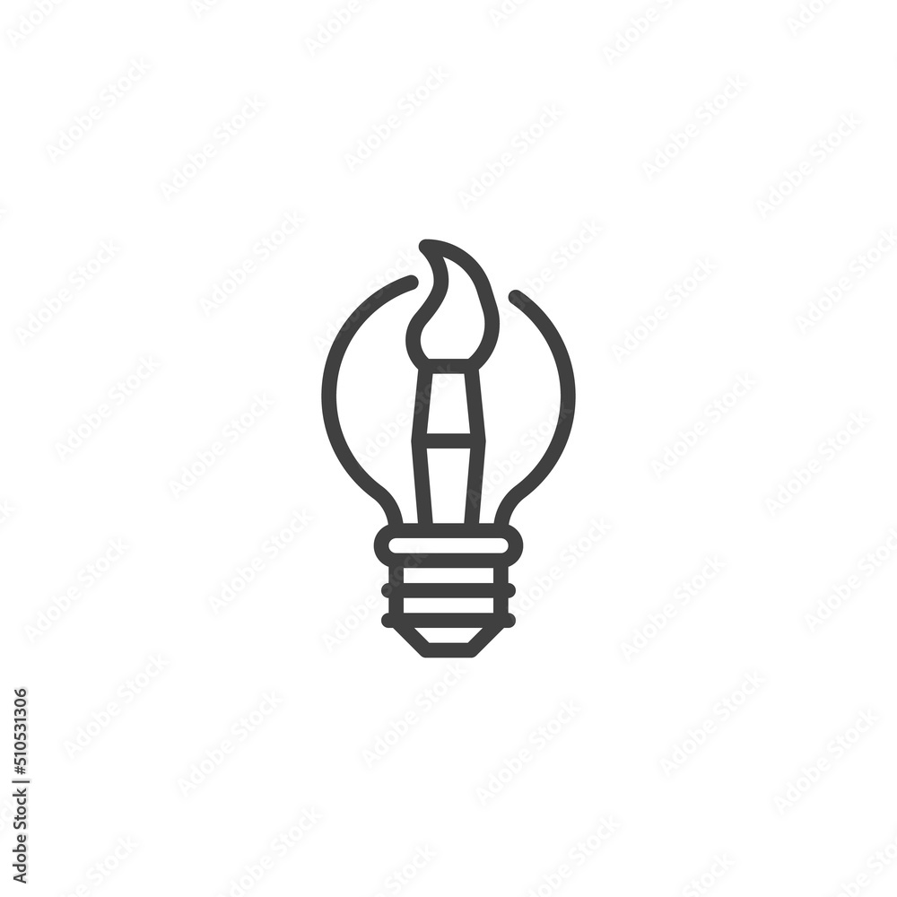 Creative idea line icon Creative idea line icon