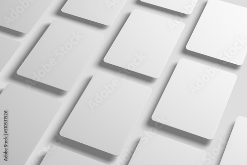 Trading Card Packaging 3D Rendering White Blank Mockup