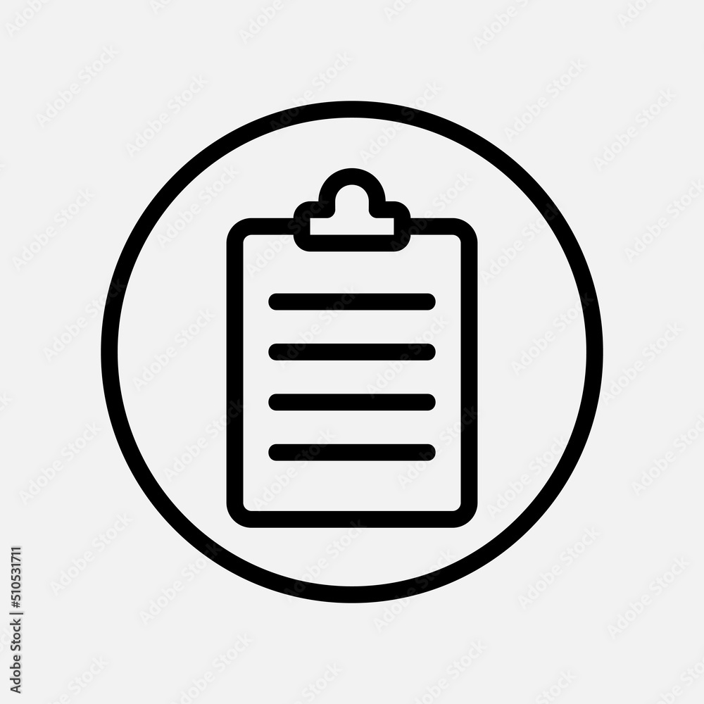 Note icon in line style about user interface, use for website mobile app presentation Note icon in line style about user interface, use for website mobile app presentation