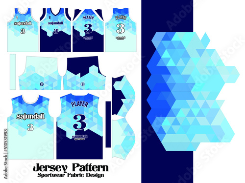Blue Low poly Jersey design 40 pattern textile for Sport t-shirt, Soccer jersey, Football jersey, E-sport, VolleyBall jersey, basketball jersey, futsal jersey, badminton Jersey 