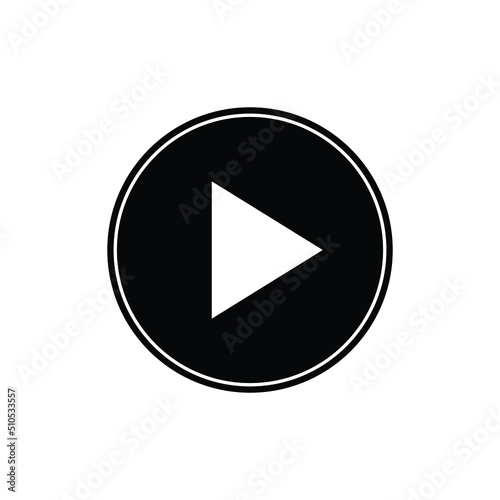 Free Download Play button flat vector icon isolated on a white background. - GFXLoad