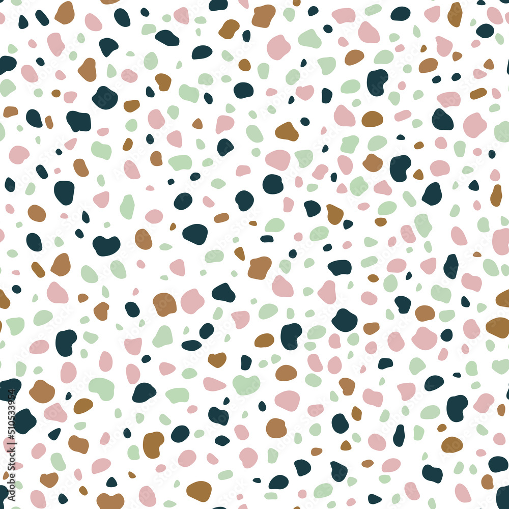 terrazzo with traditional white marble stones vector seamless pattern. Classic interior material background of mosaic stone. terrazzo with traditional white marble stones vector seamless pattern. Classic interior material background of mosaic stone.