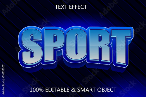 Sport Editable Text Effect 3 dimension Emboss Modern Style