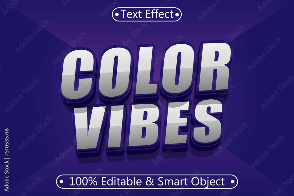 Color Vibes Editable Text Effect 3 Dimension Emboss Modern Style