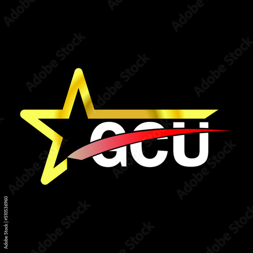 GCU letter logo design. GCU creative  letter logo. simple and modern letter logo. GCU alphabet letter logo for business. Creative corporate identity and lettering. vector modern logo  photo