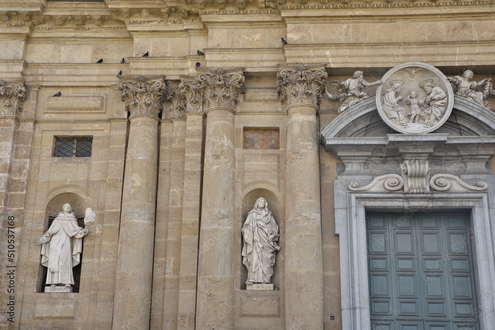 Obraz premium Façade baroque de Santa Teresa alla Kalsa à Palerme. Sicile