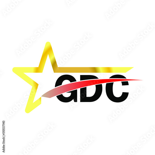 GDC letter logo design. GDC creative  letter logo. simple and modern letter logo. GDC alphabet letter logo for business. Creative corporate identity and lettering. vector modern logo  photo