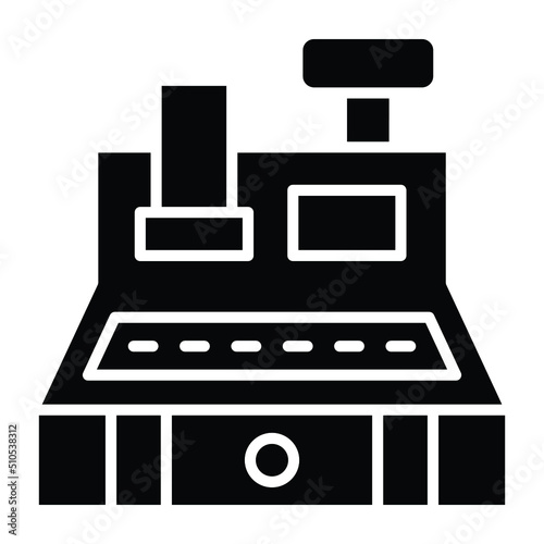 Cashier Machine Icon Style