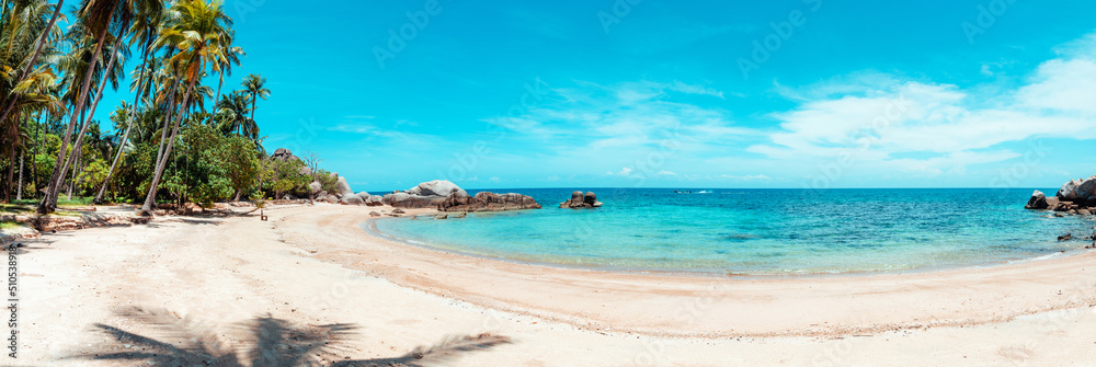 Fototapeta premium tropical beach and blue sea in summer
