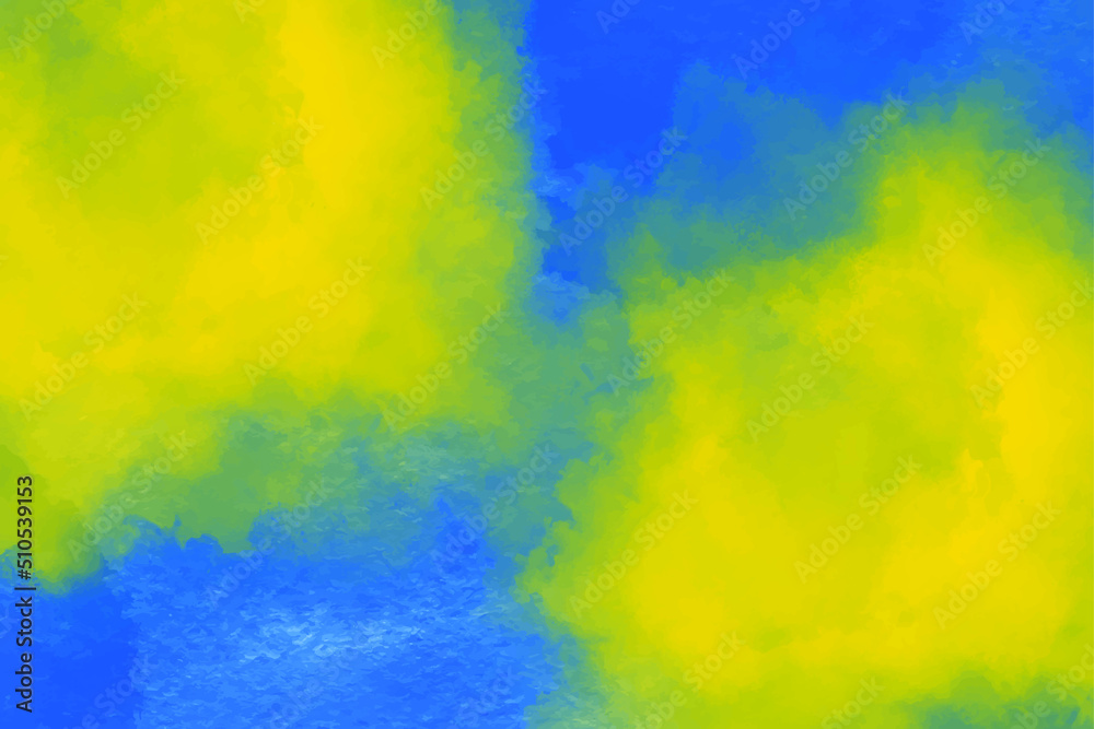 Ukraine Flag color abstract watercolor background