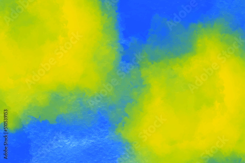 Ukraine Flag color abstract watercolor background