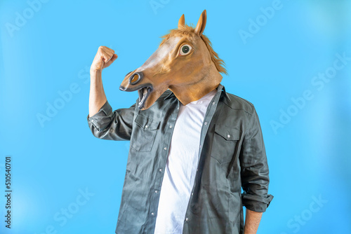 Man with horse head