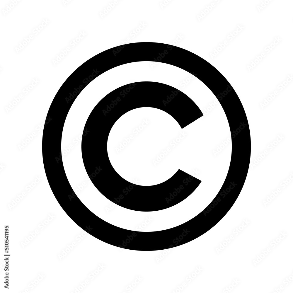 Copyright symbol isolated on white background vector Copyright symbol isolated on white background vector
