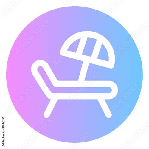 beach gradient icon