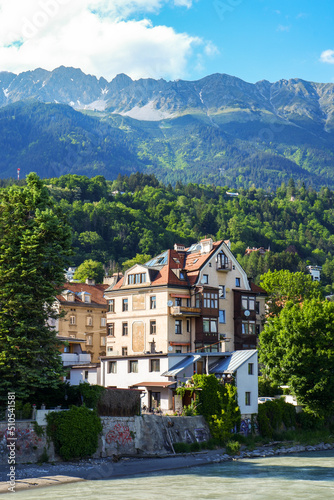 Innsbruck Old town in Alps mountains, Tyrol, Austria