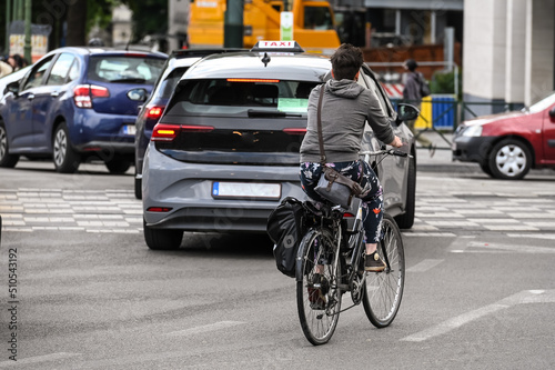 transport environnement Bruxelles ville velo circulation trottinette taxi electrique  © JeanLuc