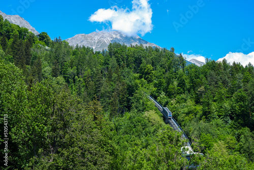 Nordkette - cable car that goes to the Top of Innsbruck, Austria