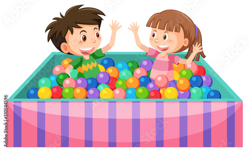 Children playing in the ball pit