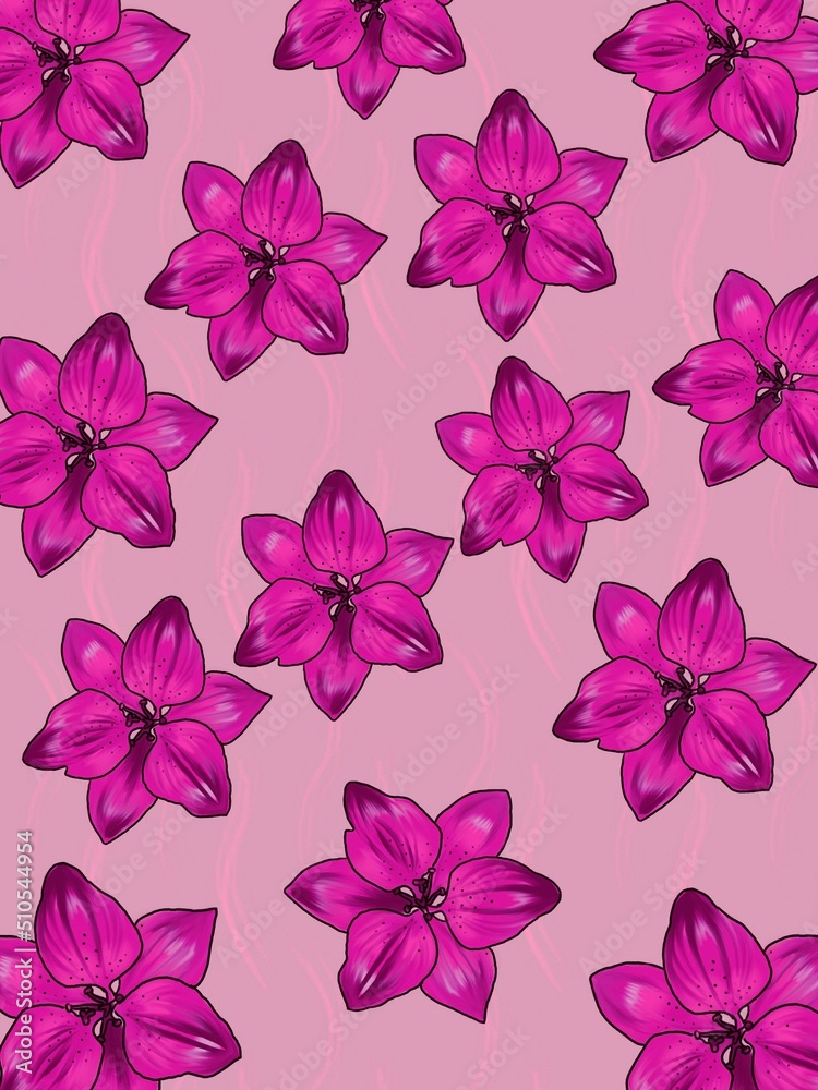 Pink flower on a purple background Pink flower on a purple background