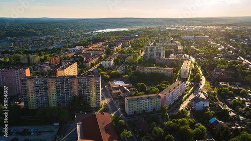 Obraz na płótnie the city from a bird's eye view w salonie