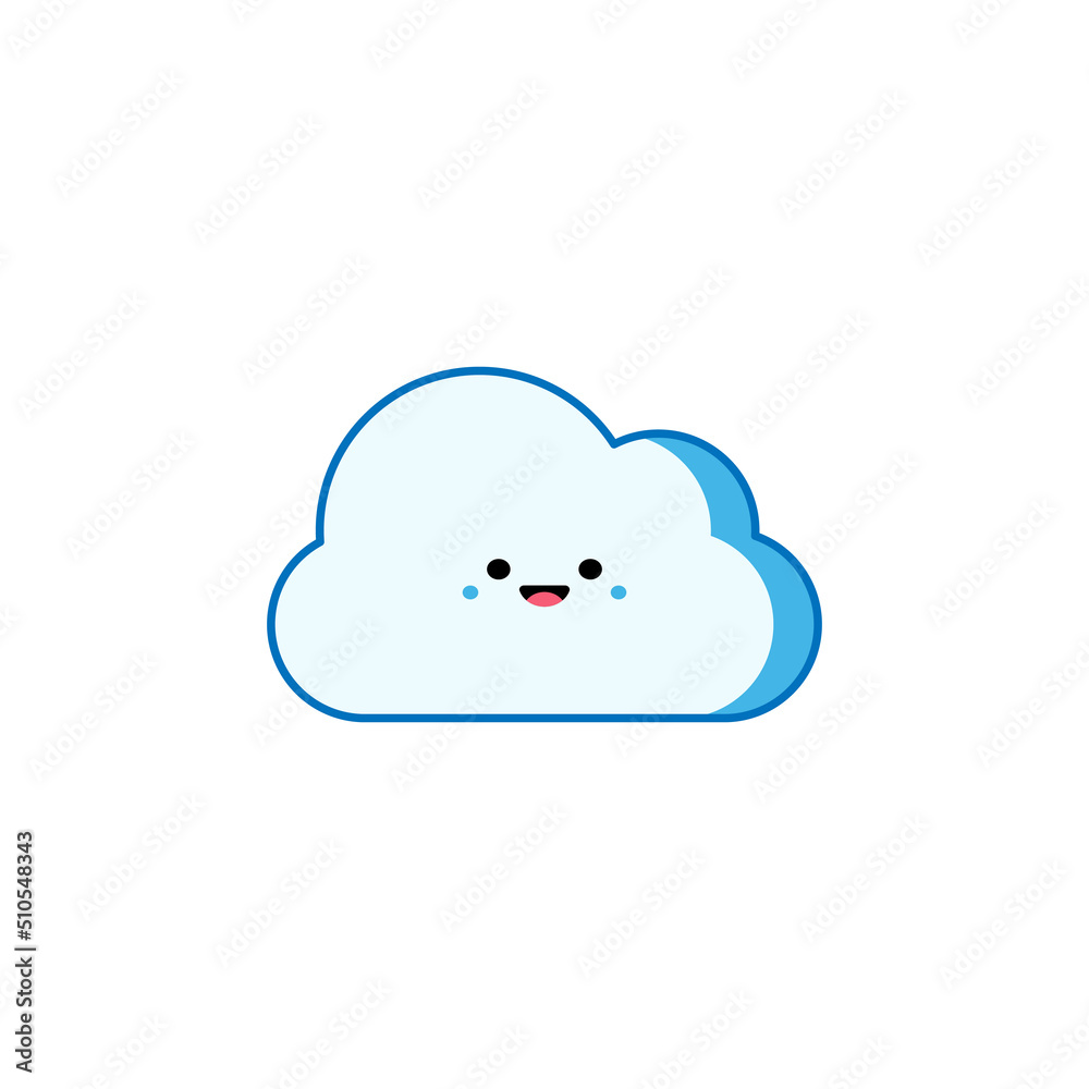 Cute cloud vector icon. perfect for any children product Cute cloud vector icon. perfect for any children product