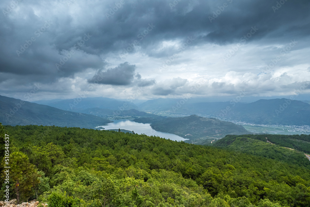city and village landscapes in Yunnan China city and village landscapes in Yunnan China