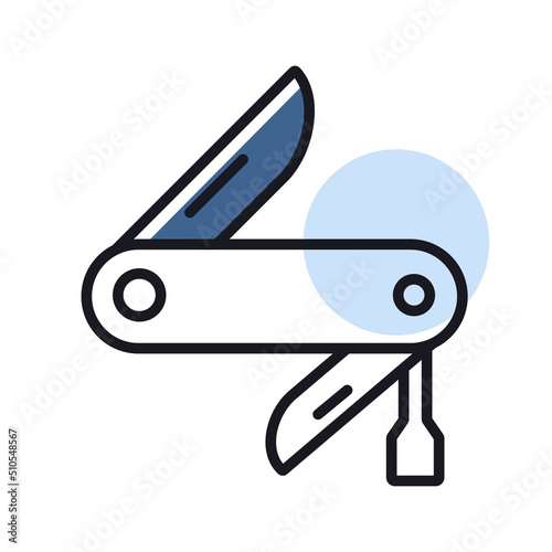 Jackknife vector isolated icon. Camping sign