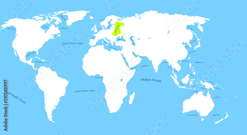Map of Kievan Rus  the largest borders map withh all world  sea and ocean names