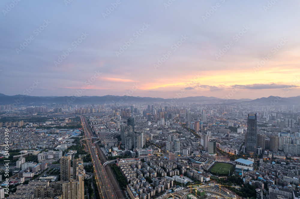 Fototapeta premium City skyline of Kunming China
