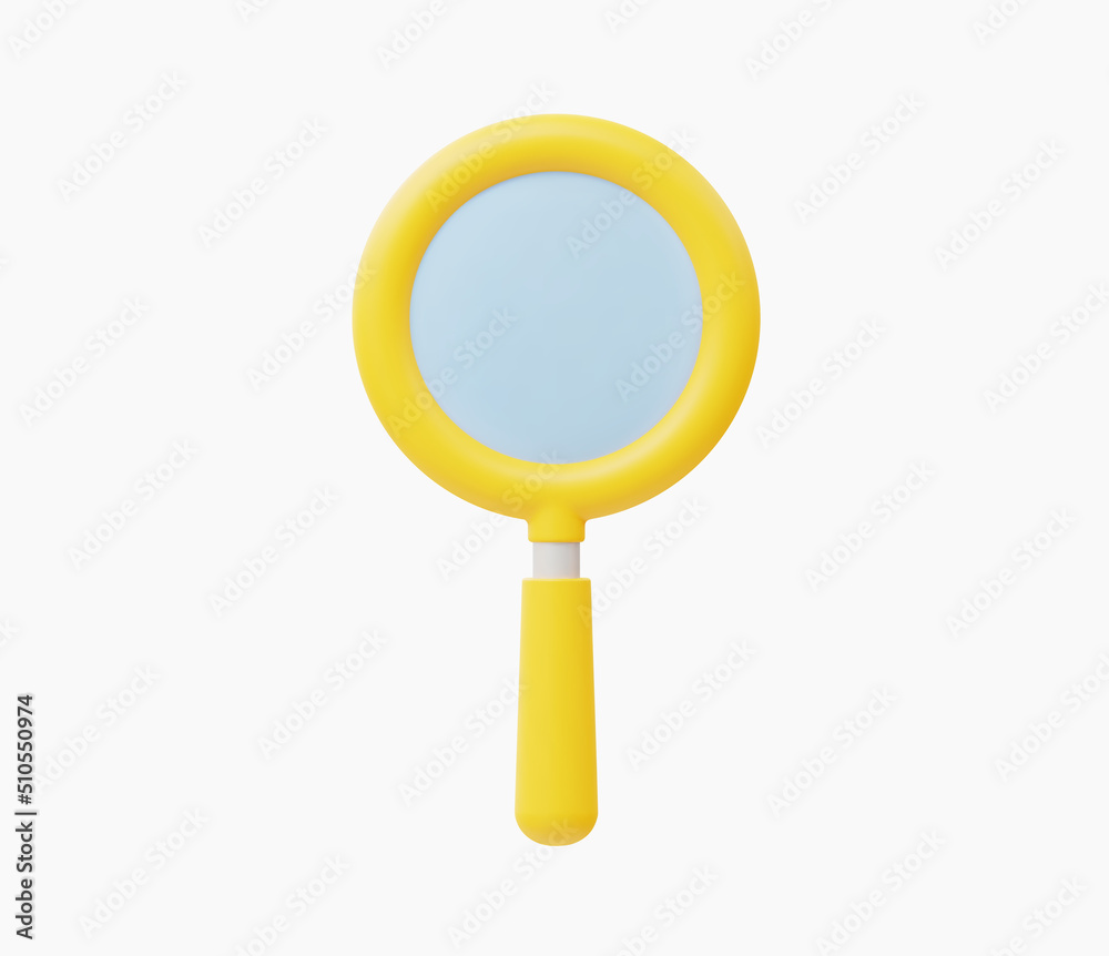 3d realistic magnifying glass vector illustration. 3d realistic magnifying glass vector illustration.
