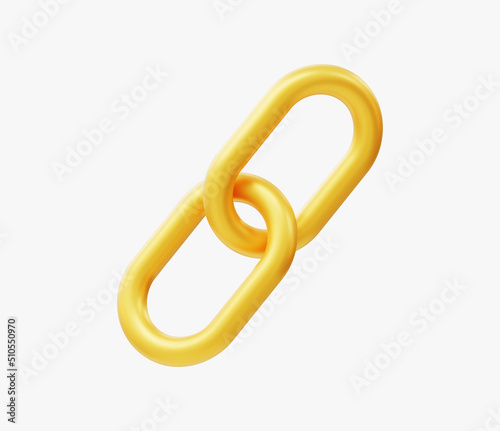 3d Realistic Chain or link Icon vector illustration