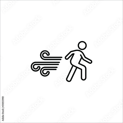 man fast run icon, rush icon vector illustration eps 10