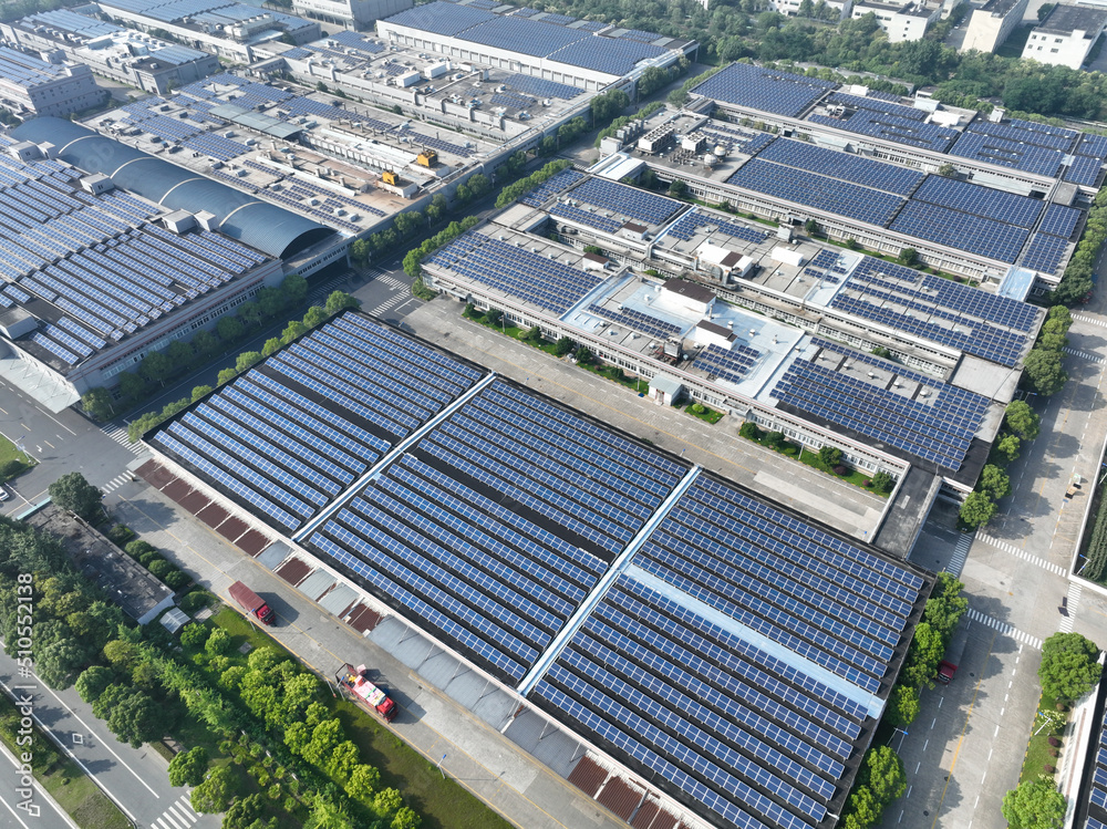 solar panels on factory rooftop solar panels on factory rooftop