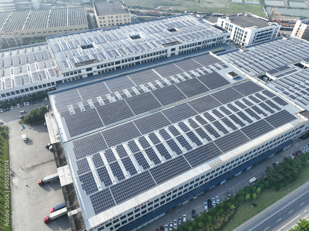solar panels on factory rooftop solar panels on factory rooftop