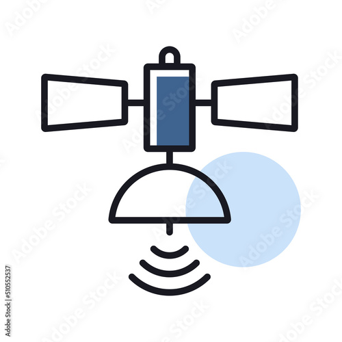Satellite vector isolated icon. Navigation sign
