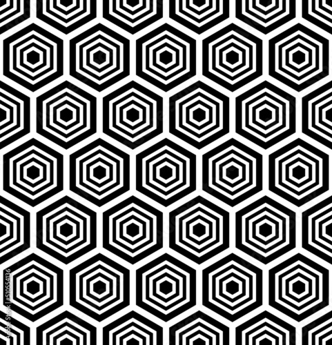 Seamless geometric hexagons pattern. Honeycomb structure.