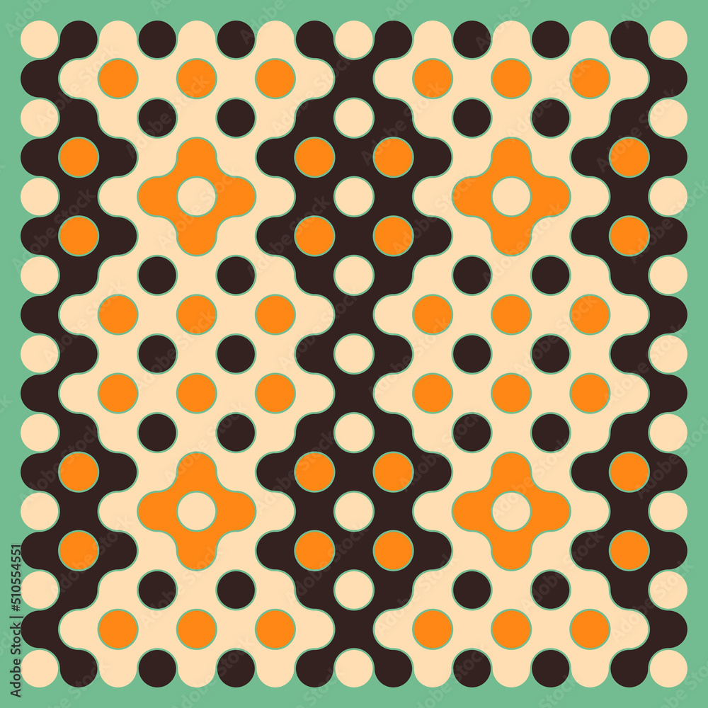 Multicolor truchet tiling connections illustration Multicolor truchet tiling connections illustration